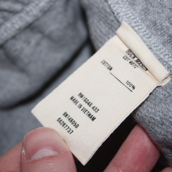 $98 Buck Mason Mens L Interloop Sweatpants Heather Gray 100% Cotton Lounge Pant - Picture 3 of 11